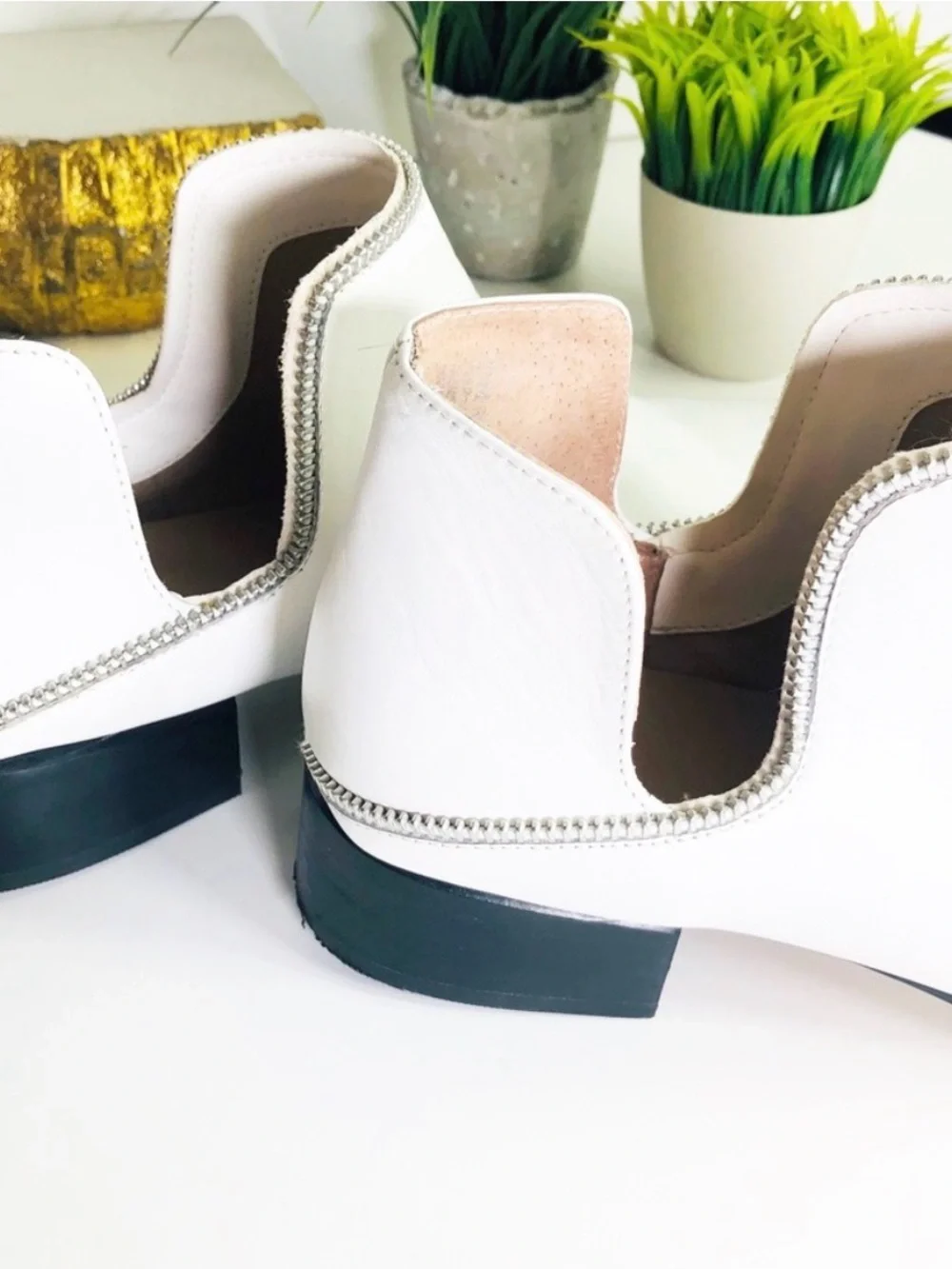 Halogen Nordstrom Piper Ankle Boots Zipper Edges